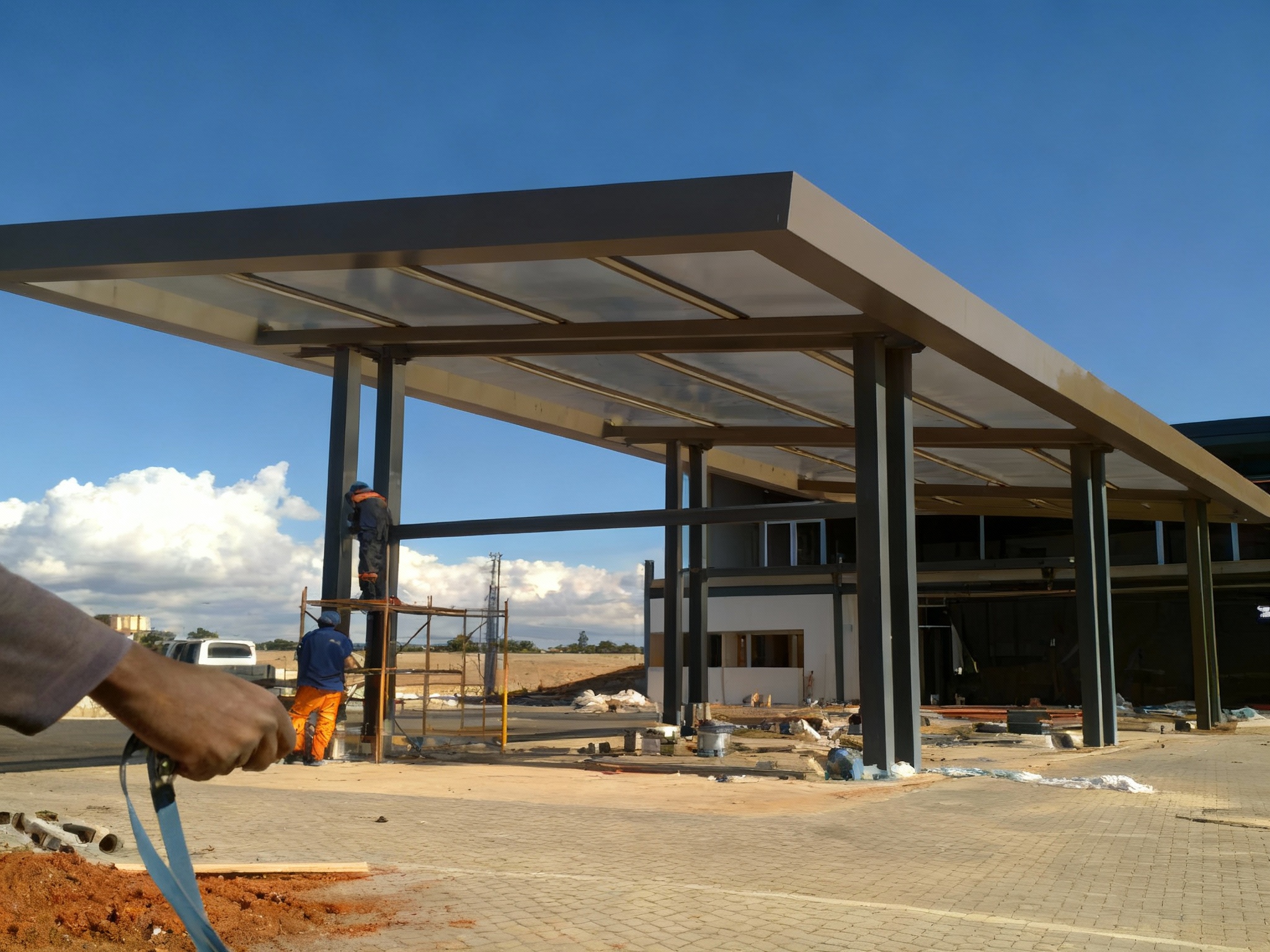 Reparação de tanques e alinhamento de bombas